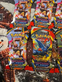Pokemon TCG PHANTASMAL FLAMES Sleeved Booster Packs New Sealed Lot of 12 Packs - Image 5