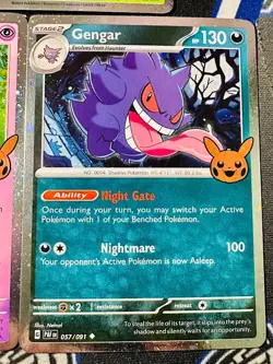 2024 Pokemon Trick Or Trade Lot Of 5 Cards Cosmos Holo Gengar, Mimikyu - Image 4