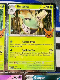 2024 Pokemon Trick Or Trade Lot Of 5 Cards Cosmos Holo Gengar, Mimikyu - Image 5