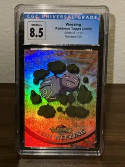 CGC NM/Mint 8.5 Weezing Pokemon Topps 2000 Rainbow Foil - Image 1