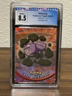 CGC NM/Mint 8.5 Weezing Pokemon Topps 2000 Rainbow Foil - Image 2