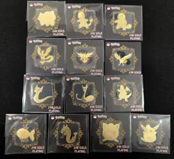 Pokemon 24k Gold Plated Korean Striking Sticker Collection (CGC Gradeable) - Image 1