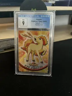 2000 Topps Pokemon TV #77 Ponyta RAINBOW Foil Series 2 CGC 9 MINT - Image 1