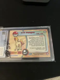 2000 Topps Pokemon TV #77 Ponyta RAINBOW Foil Series 2 CGC 9 MINT - Image 2