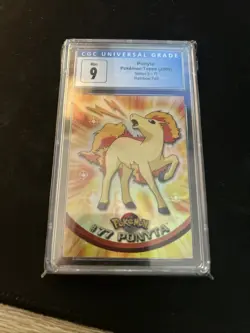 2000 Topps Pokemon TV #77 Ponyta RAINBOW Foil Series 2 CGC 9 MINT - Image 5
