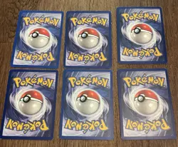 Pokemon TCG 6 Card Lot Original Base Set Jungle and Fossil Non Holo Vintage - Image 2