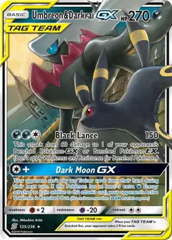 Umbreon & Darkrai GX 125/236 Sm-Unified Minds Holo for sale online - Image 4