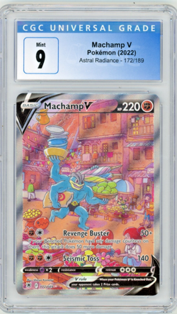 2022 Pokemon Astral Radiance Machamp V 172/189 Full Art CGC 9 - Image 1