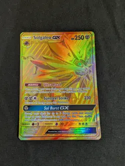 Solgaleo GX - 173/156 - Pokemon Ultra Prism Sun & Moon Secret Rare Card LP - Image 1