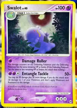 HOLO SWIRL 🔥 Pokemon TCG Arceus Swalot 9/99 LP - Image 1