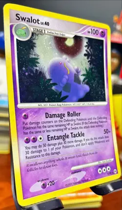 HOLO SWIRL 🔥 Pokemon TCG Arceus Swalot 9/99 LP - Image 2