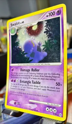 HOLO SWIRL 🔥 Pokemon TCG Arceus Swalot 9/99 LP - Image 4