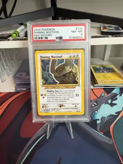 2002 POKEMON NEO DESTINY # 110/106 SHINING NOCTOWL ??PSA 8 NM Mint?? - Image 1