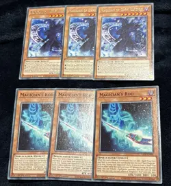 Yu-Gi-Oh! 3x Magician of Dark Illusion + 3x Magician’s Rod LED6 Playsets - Image 1