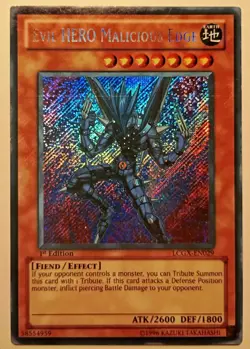 Evil HERO Malicious Edge LCGX-EN029 1st Edition Secret Rare Yu-Gi-Oh! (LP/NM) - Image 1