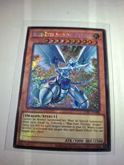 Yugioh! Blue-Eyes Shining Dragon LCKC-EN008 Secret Rare Unlimited NM - Image 2