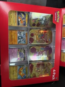 Pokemon 4 Mini Tins + 4 Promo Cards Bundle - 151 SAMS CLUB EXCLUSIVE - Image 1