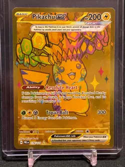 Pikachu ex 179/131 Gold Hyper Rare Pokemon Card - S&V Prismatic Evolutions - Image 1