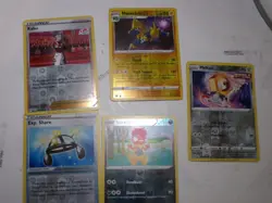 Lot of 5 Pokemon Reverse Holo/Holo Cards - Image 1