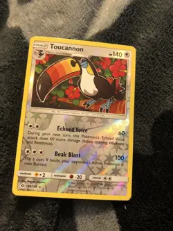 Pokemon Card Toucannon Sun & Moon Reverse Holo Rare 108/149 Near Mint - Image 1