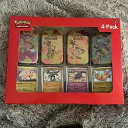 Pokemon 4 Mini Tins + 4 Promo Cards Bundle 1- 151 SAMS CLUB EXCLUSIVE Brand New - Image 1