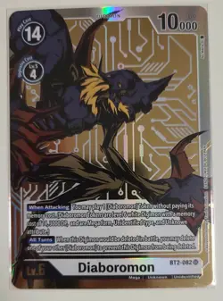 Digimon Card Game - Diaboromon - BT2-082 ENG Alternate Art Foil NM - Image 1