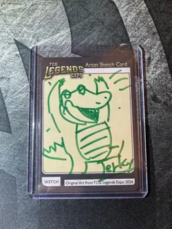 Pokemon TCG Legends Artist Sketch Card Auto Signed & Sketch by illustrator Jerky - Image 1