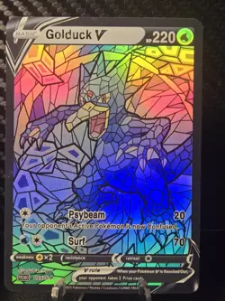 Psyduck & Golduck CUSTOM Stained Glass Holo Cards -Display Only LAST SET - Image 4