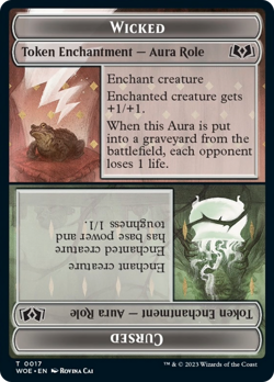 x1 Wicked // Cursed WOE TOKEN MTG 17 TOKEN M/NM 1x - Image 1