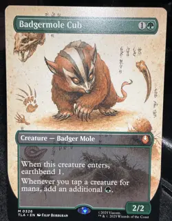 Magic:Avatar:The Last Airbender-Badgermole Cub (Borderless) M-326 - Image 1