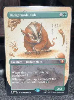 Magic:Avatar:The Last Airbender-Badgermole Cub (Borderless) M-326 - Image 3
