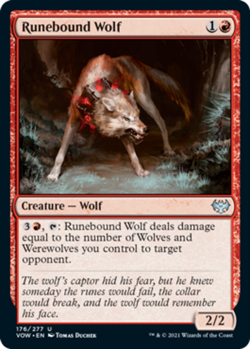 Runebound Wolf - Innistrad: Crimson Vow - English - NM - MTG - Image 1