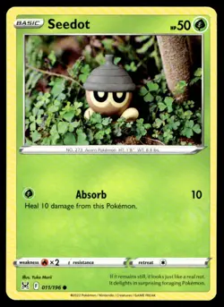 Seedot SWSH11: Lost Origin 011/196 MP Pokemon TCG | Buy 10 Get 10 Free - Image 1