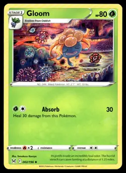 Gloom SWSH11: Lost Origin 002/196 MP Pokemon TCG | Buy 10 Get 10 Free - Image 1