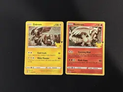 Pokemon TCG Celebrations Reshiram 02 Zekrom 10 NM Holo Foil 25th Anniversary - Image 1