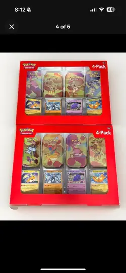 Set Of 2 Sam’s Club Pokemon Scarlet & Violet 151 Mini Tin 4-Packs - 8 Tins Total - Image 2