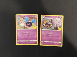 Pokemon TCG Celebrations Cosmog 13 Cosmoem 14 NM Holo Foil Rare 25th Anniversary - Image 1