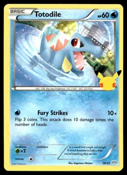 Totodile 18/25 Promo McDonald's 25th Anniversary Promos 018/025 MP Buy 10 Get 10 - Image 1