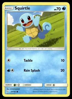 Squirtle 23 ) Common SM Moderately Played Pokemon TCG | Buy 10 Get 10 Free - Image 1
