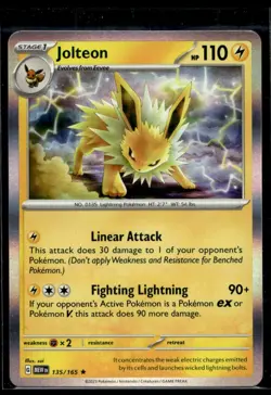 Jolteon SV: Scarlet & Violet 151 135/165 LP Pokemon TCG | Buy 10 Get 10 Free - Image 1