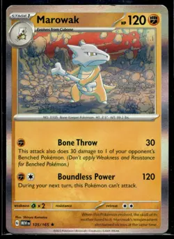 Marowak SV: Scarlet & Violet 151 105/165 LP Pokemon TCG | Buy 10 Get 10 Free - Image 1