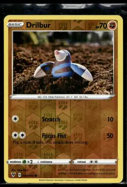 Drilbur SWSH04: Vivid Voltage 091/185 MP Pokemon TCG | Buy 10 Get 10 Free - Image 1