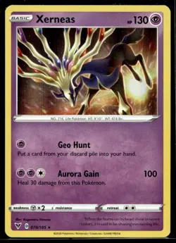 Xerneas SWSH04: Vivid Voltage 078/185 MP Pokemon TCG | Buy 10 Get 10 Free - Image 1