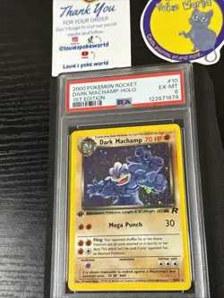 DARK MACHAMP (PSA 6) Pokemon Team Rocket 1st Edition Holo 10/82 - New Cert - ✨ - Image 3
