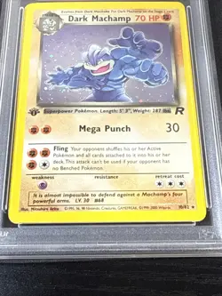 DARK MACHAMP (PSA 6) Pokemon Team Rocket 1st Edition Holo 10/82 - New Cert - ✨ - Image 4