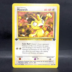 2000 POKEMON TEAM ROCKET MEOWTH 62/82 MP 1ST EDITION (COMMON) - Image 1