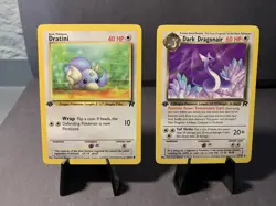 Pokemon TCG Dratini & Dark Dragonair Team Rocket 1st Edition 33/82 VTG WOTC 2000 - Image 1