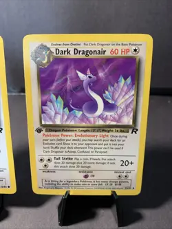 Pokemon TCG Dratini & Dark Dragonair Team Rocket 1st Edition 33/82 VTG WOTC 2000 - Image 3