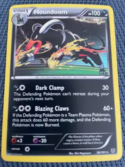Pokemon Houndoom - 56/101 - Holo Rare Black & White 10: Plasma Blast LP/NM - Image 1