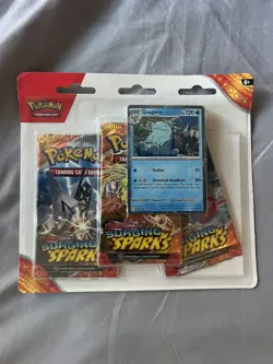 Pokemon Cards Scarlet Violet Surging Sparks 3 Pack Booster Blister Quagsire - Image 1